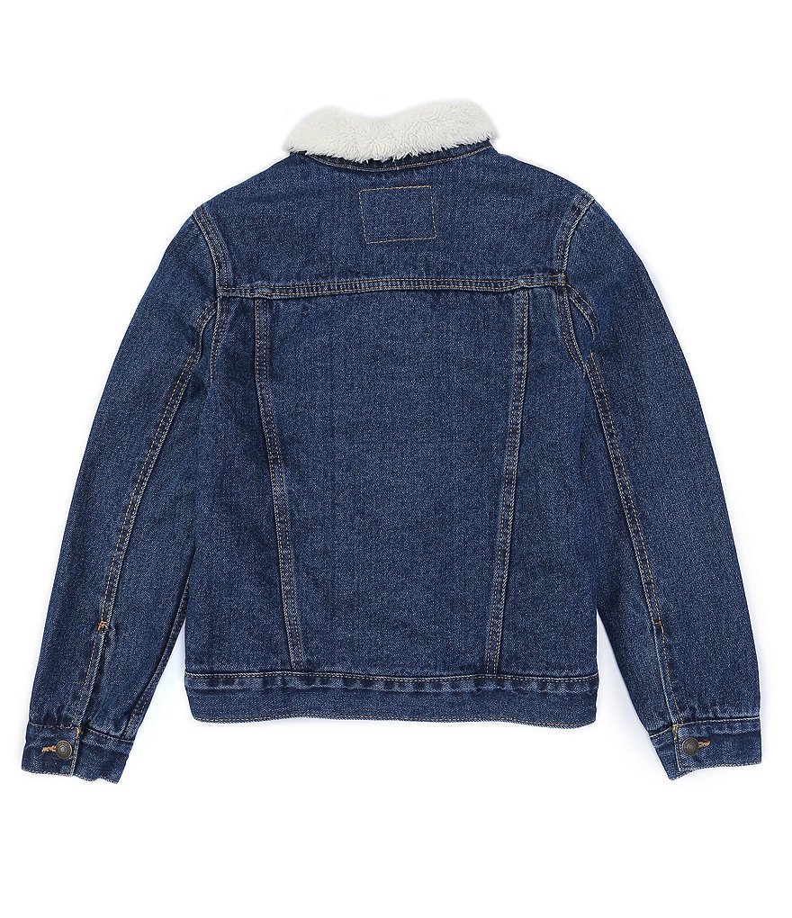 First Wave Big Boys 8-20 Brown Pleather Moto Jacket