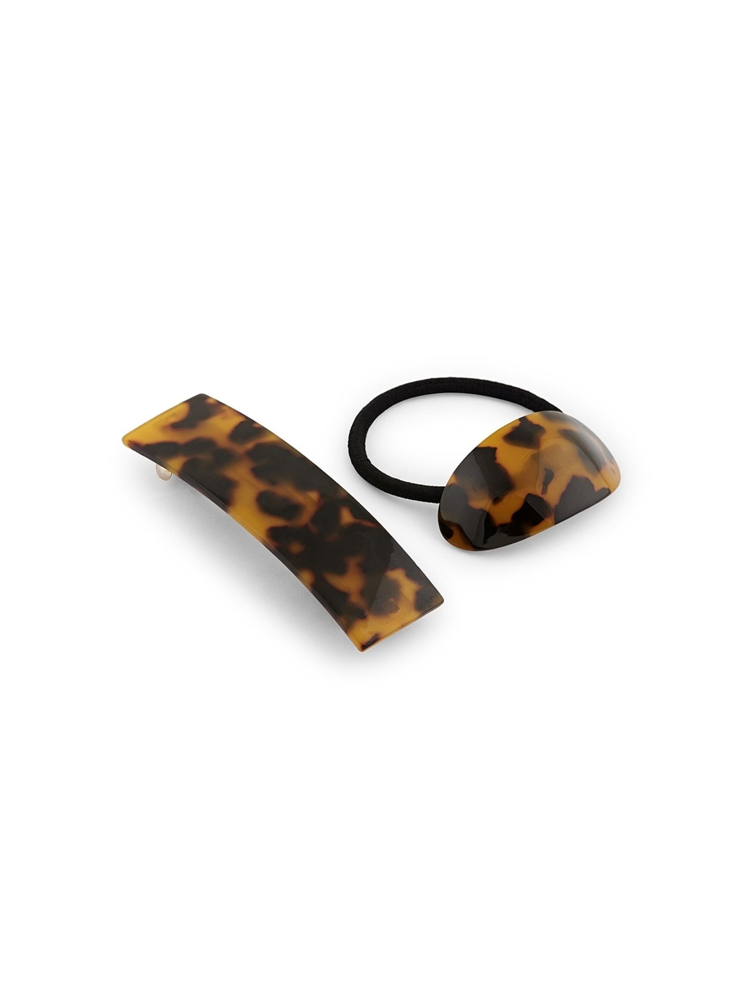 Lilly & Sparkle Set of 2 Tiger Print Acetate Hair Accessories