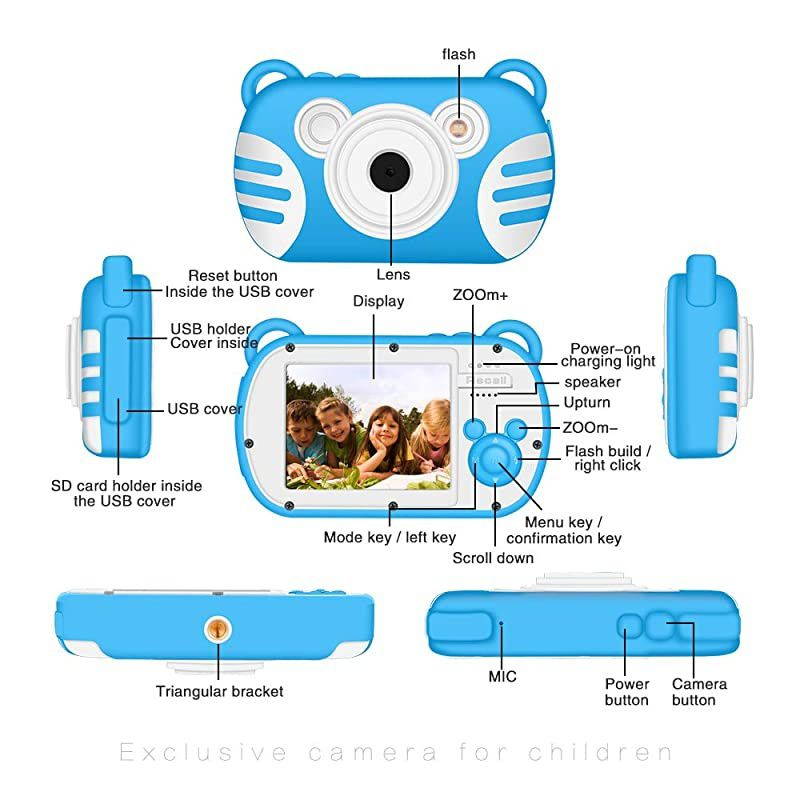 Camera HD 1080P Waterproof Camera for Kids 39 Years Old Boys Girls Toys Camera for Children Gift Flash and Mic Swimming