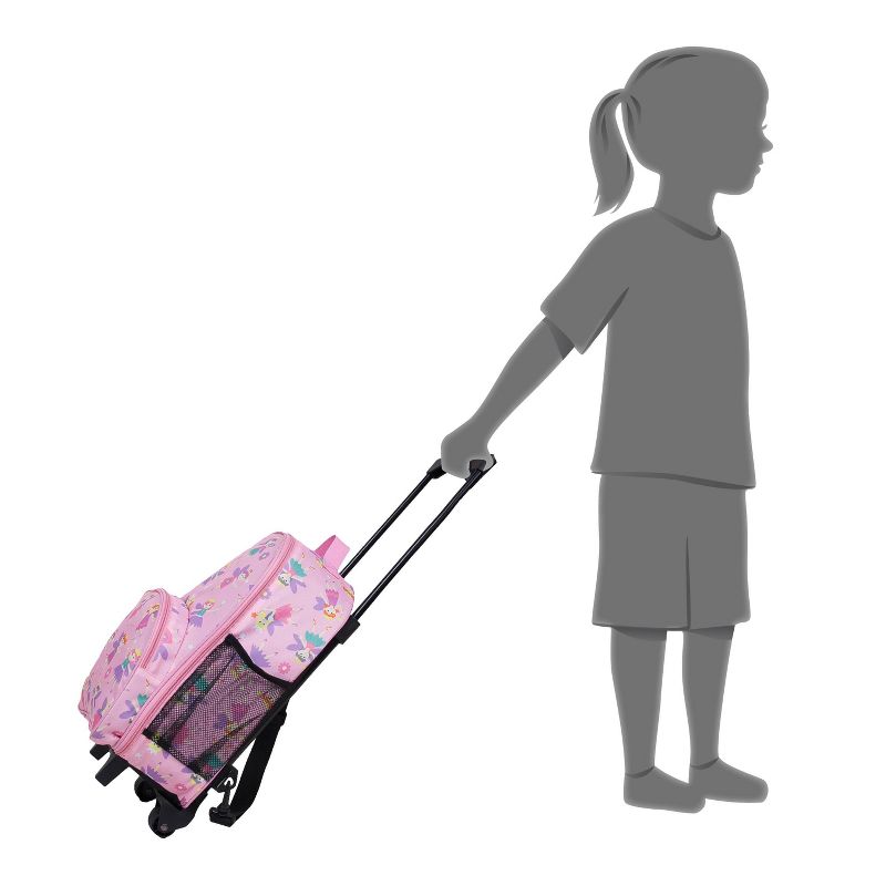 Wildkin Olive Kids' Fairy Princess Rolling Carry On Suitcase - Pink