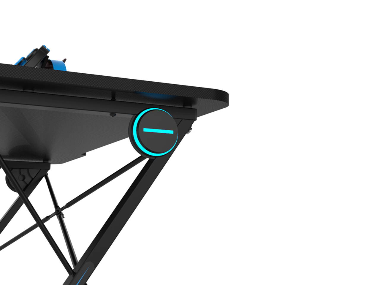 Gaming Desk 47.2" W x 23.6" D Office Computer Table, Black Gamer Workstation with 2 Cable Management Holes