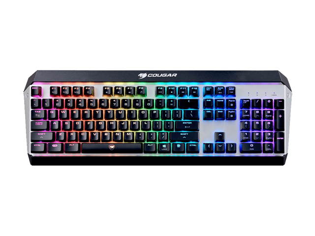 Cougar Attack X3 RGB Cherry MX Mechanical Gaming Keyboard with Palm Rest, Cherry MX Red Switch