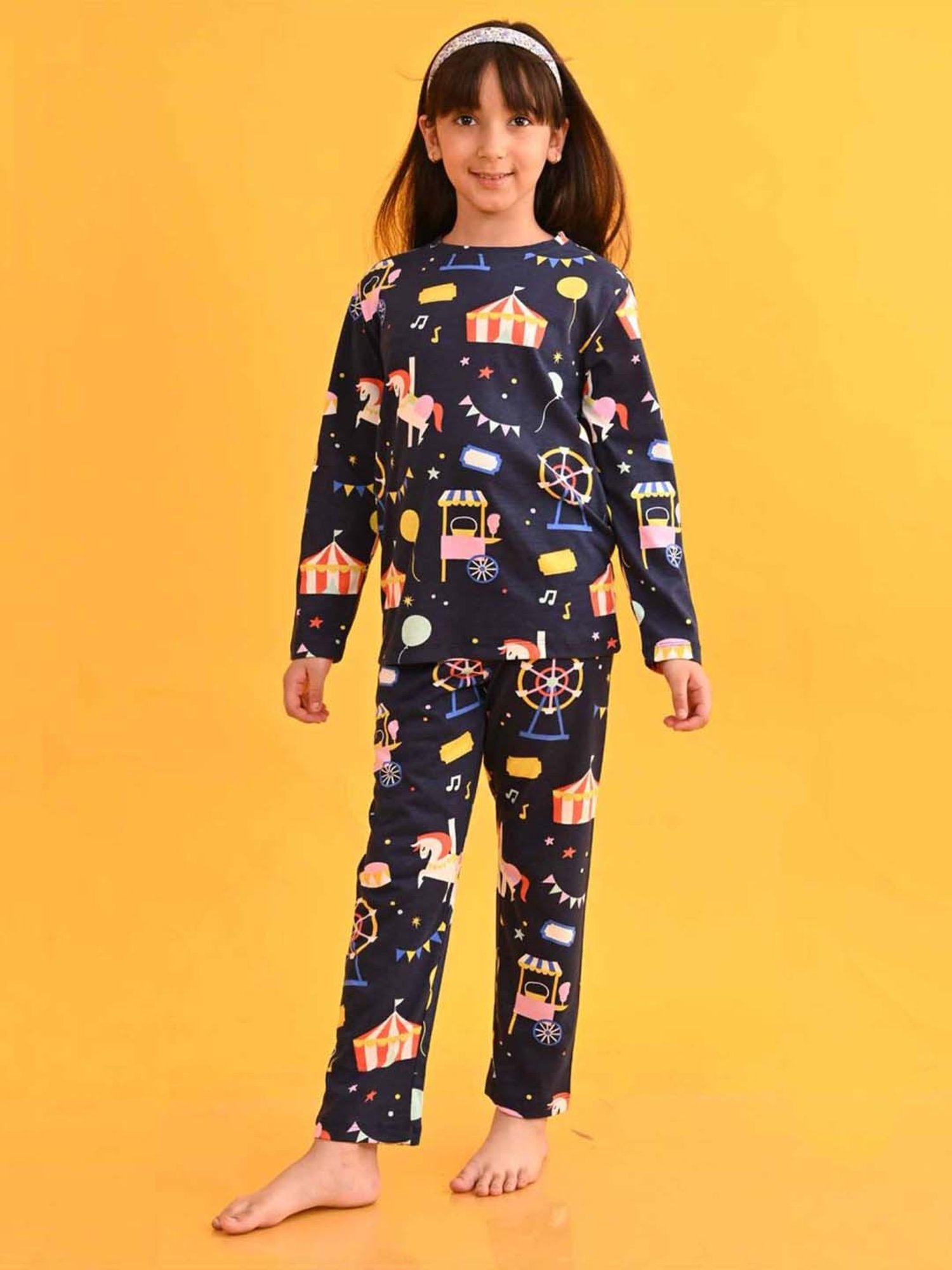 Jockey Girls Black Printed Shorts