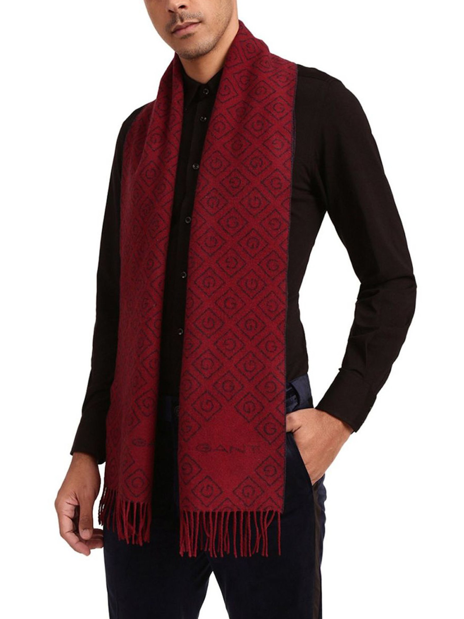 Gant Red Logo Printed Scarf (One Size)