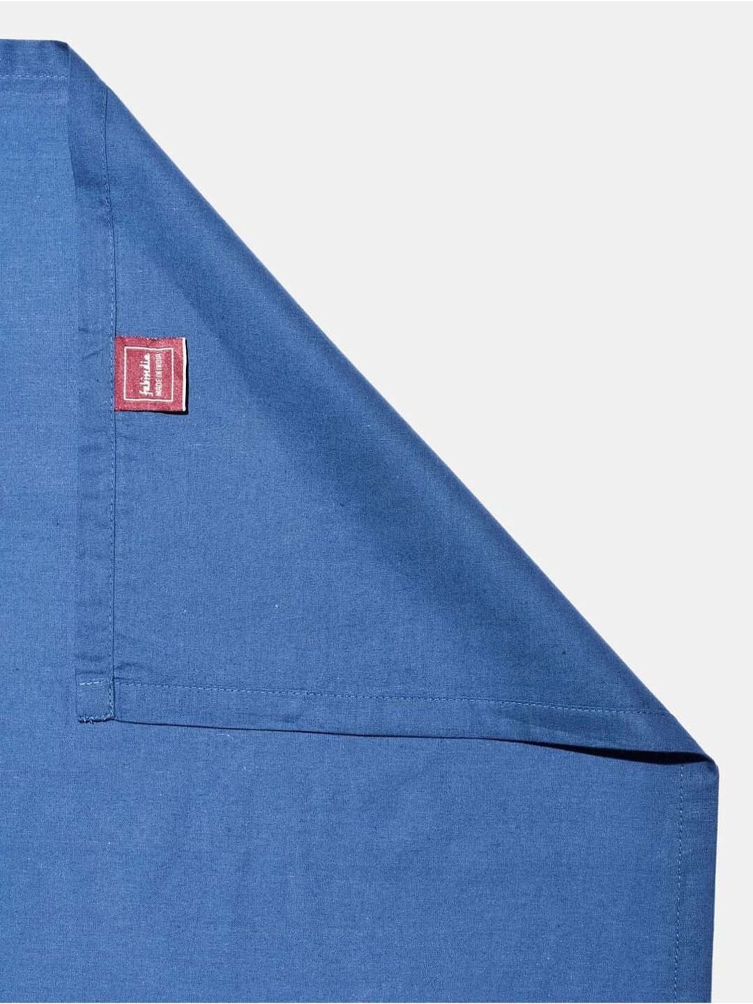 Fabindia Navy Cotton 180 TC Double Bed Sheet With Pillow Covers