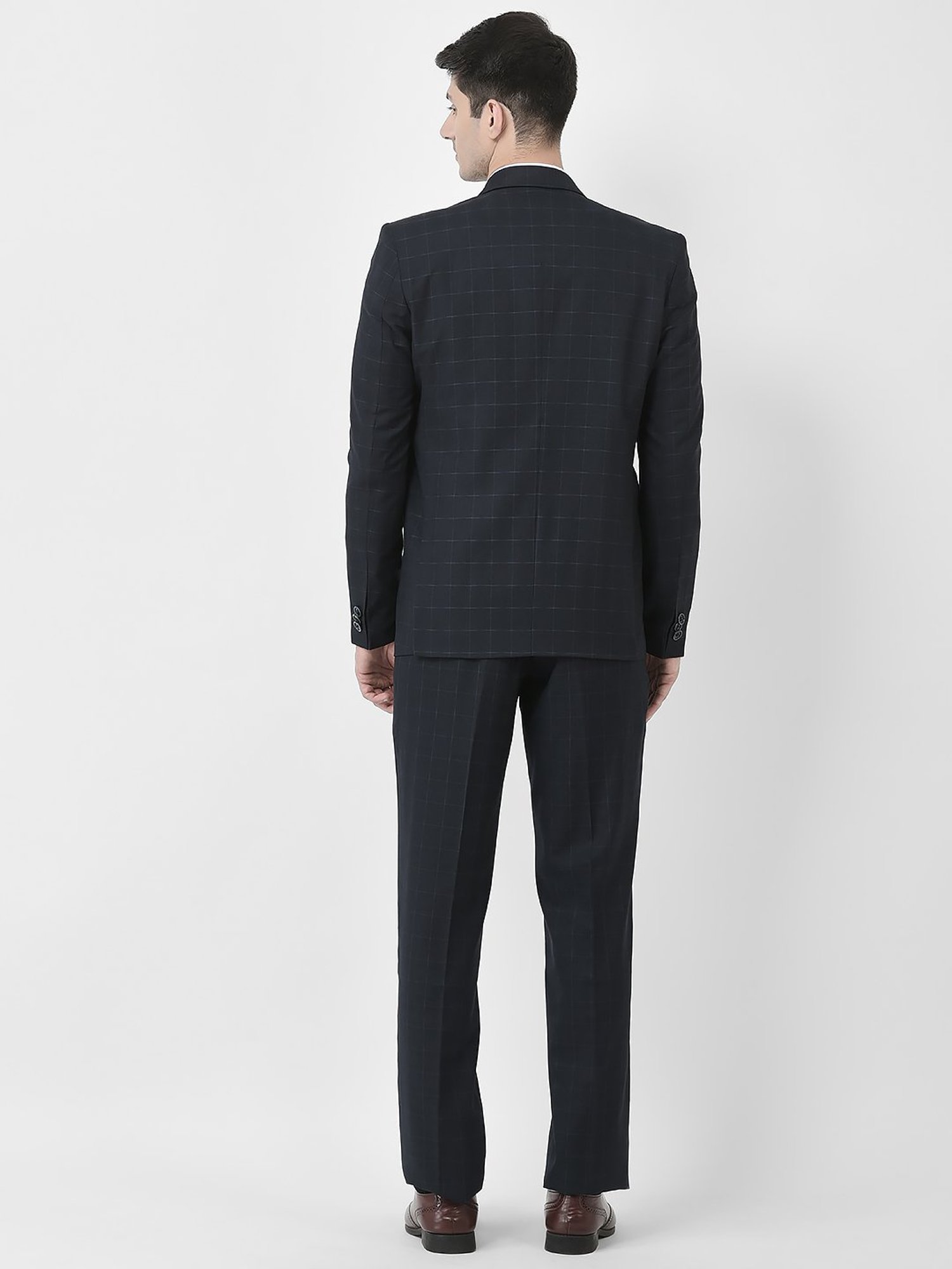 Raymond Brown  Slim Fit Printed Three Piece Suit