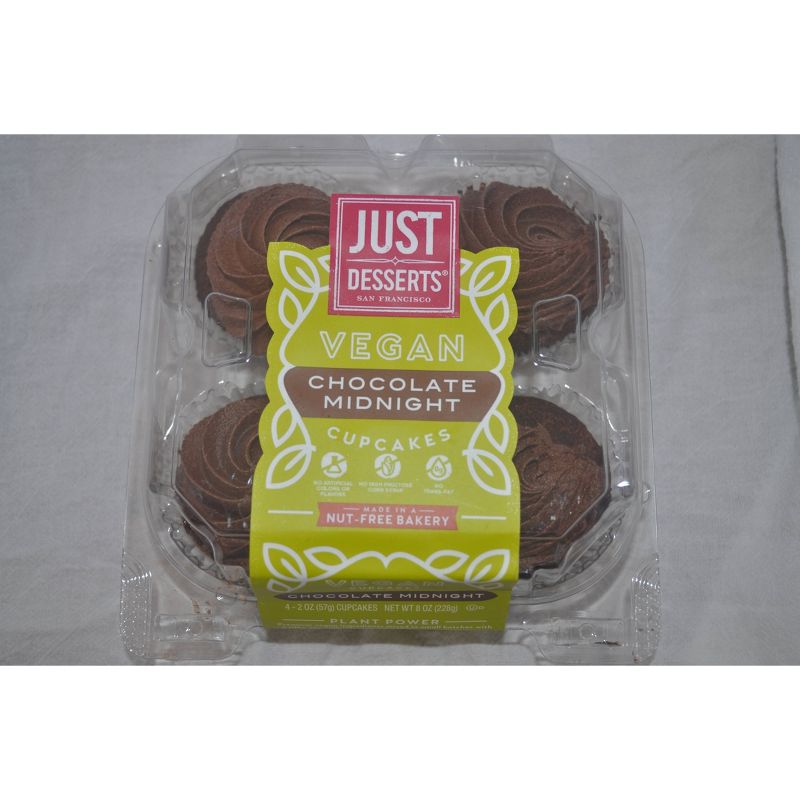 Just Desserts Vegan Chocolate Cupcake - 4ct