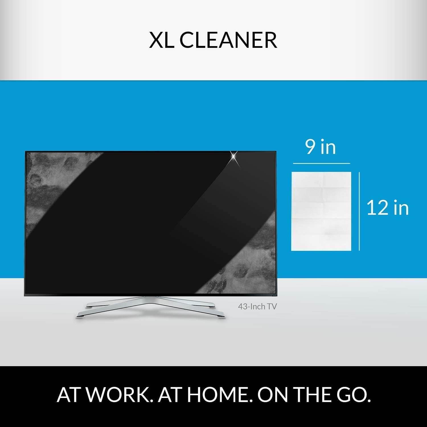 iCloth Monitor, Lens and Screen Cleaner Pro-Grade Individually Wrapped Wet Wipes, Wipes for Cleaning Several Small Electronic Device and Flat Screen TV's and Monitors, 64 Wipes