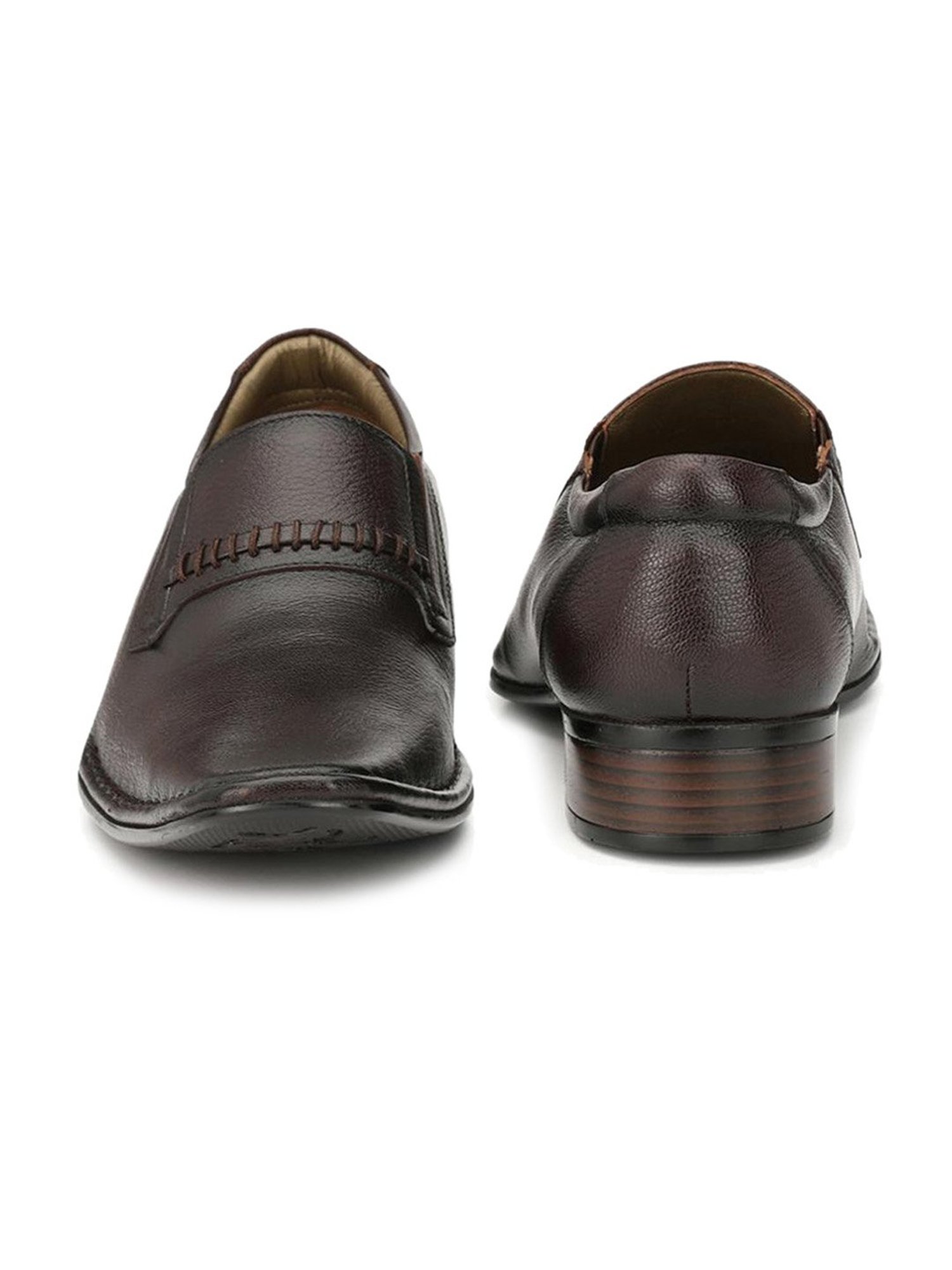 Hitz Men's Brown Formal Slip-ons