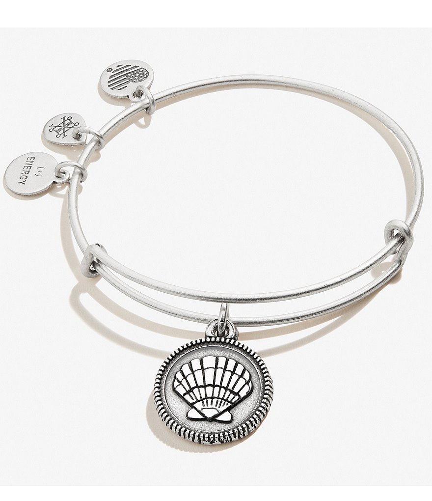 Alex and Ani Sea Shell Charm Bangle Bracelet