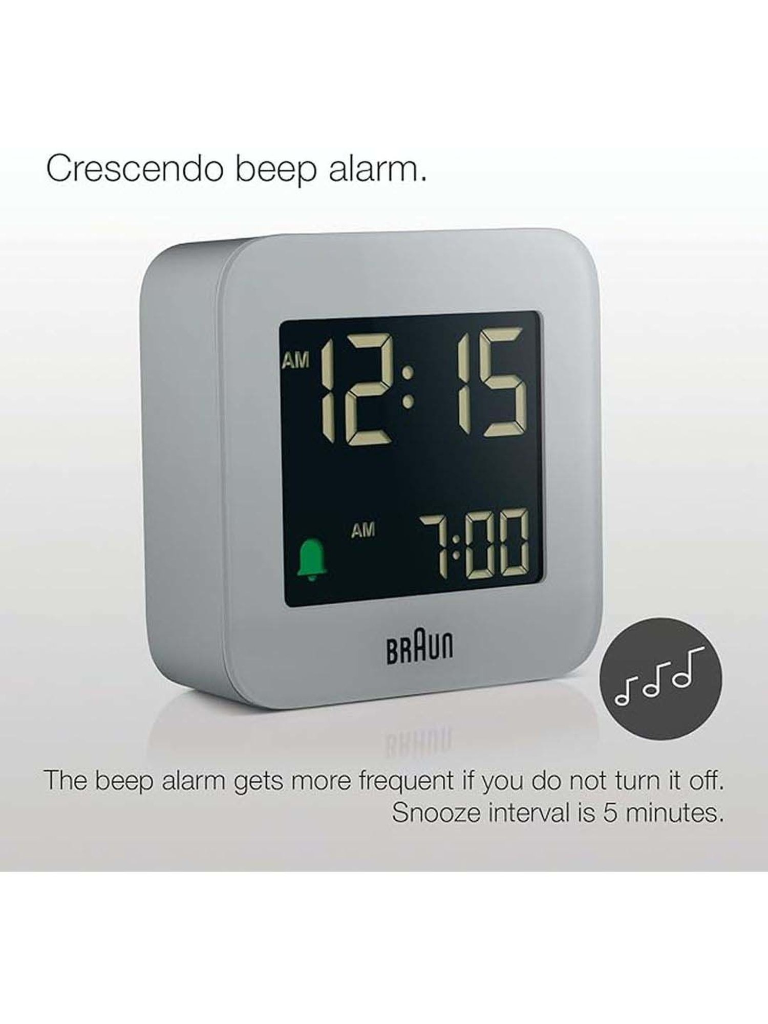 Braun Grey Classic Analog Wall Clock