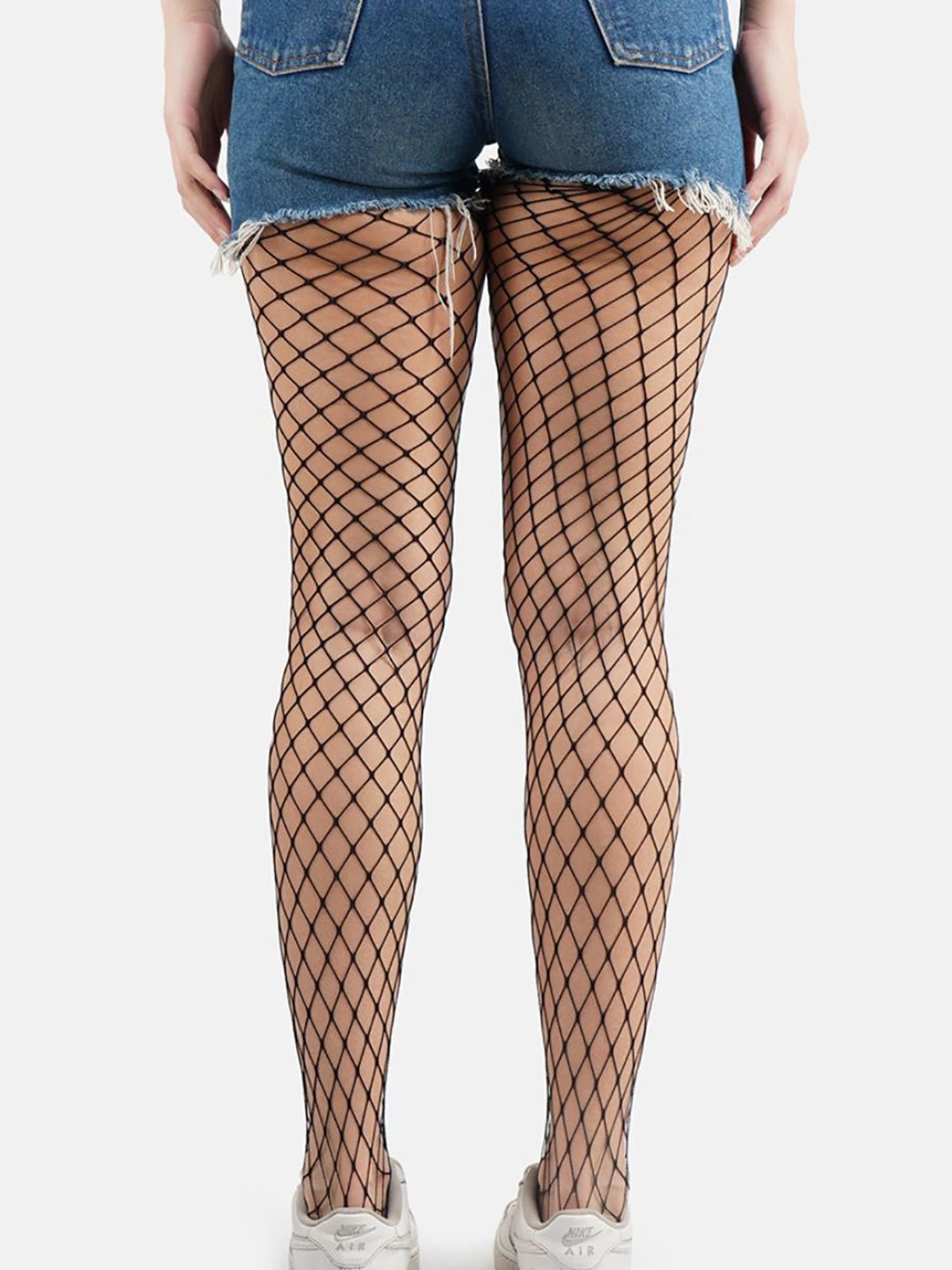 Secrets By ZeroKaata Black Self Design Stockings