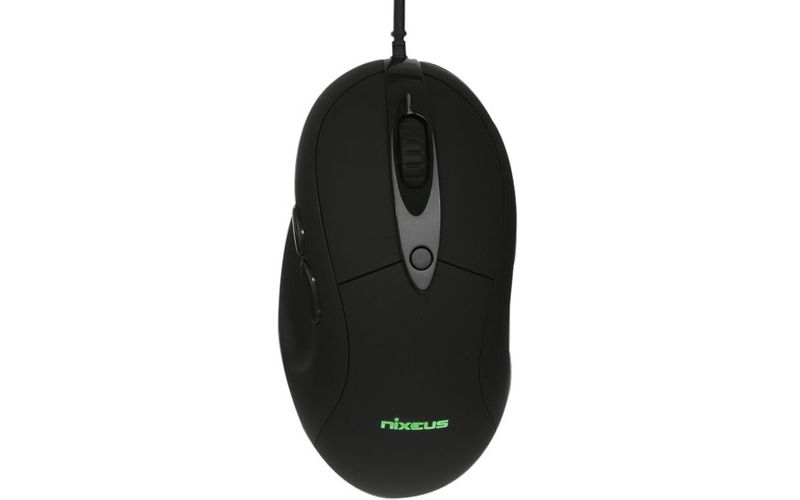 Nixeus REVEL Fit Gaming Mouse - PixArt PMW3360 - Cable - Black Rubberized - USB - 12000 dpi