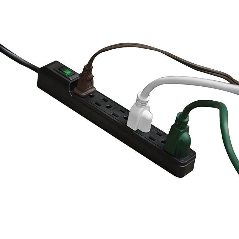 Power GG16103MINBK 6 Outlet Mini Surge Protector Black