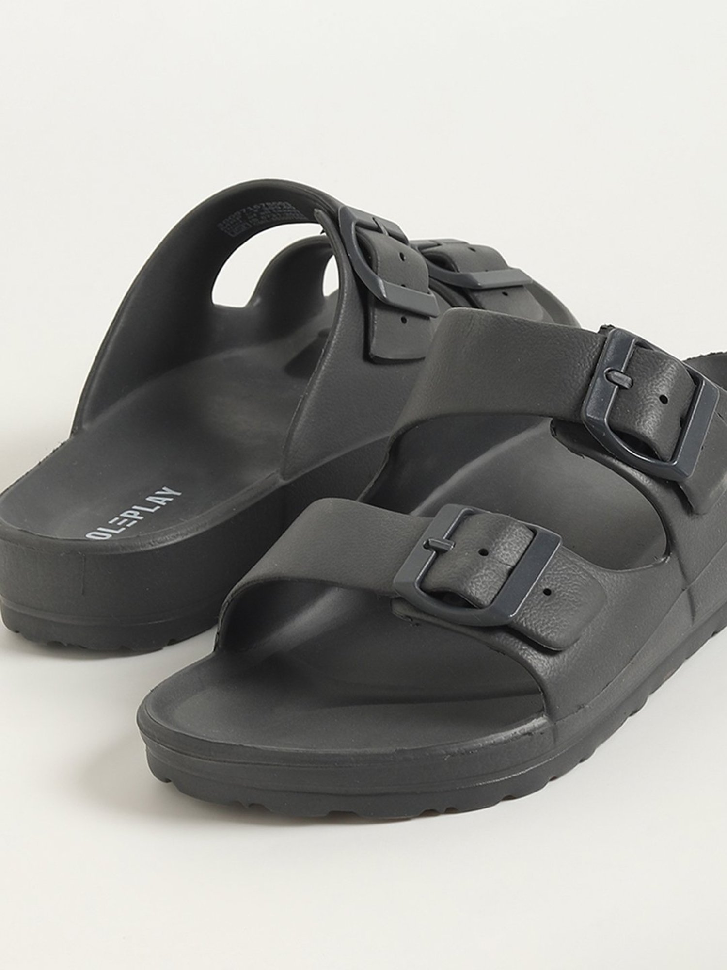 SOLEPLAY by Westside Charcoal Double Band Flip-Flop