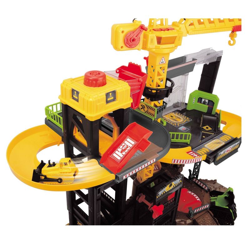 Dickie Toys Construction Playset with 4 Diecast Cars