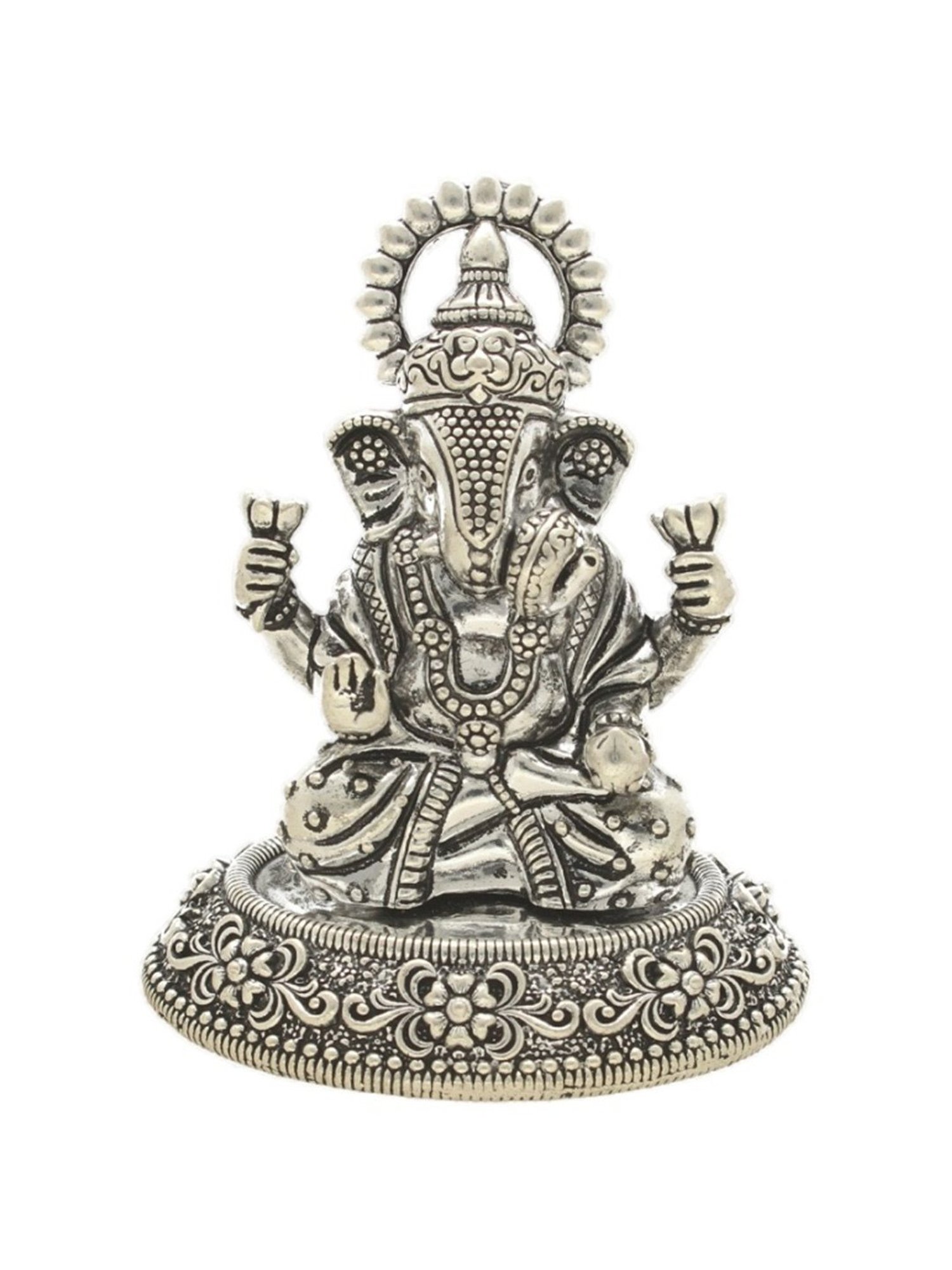 Sri Jagdamba Pearls 800 Silver Lord Ekadanta Divine Idol - 28 gm
