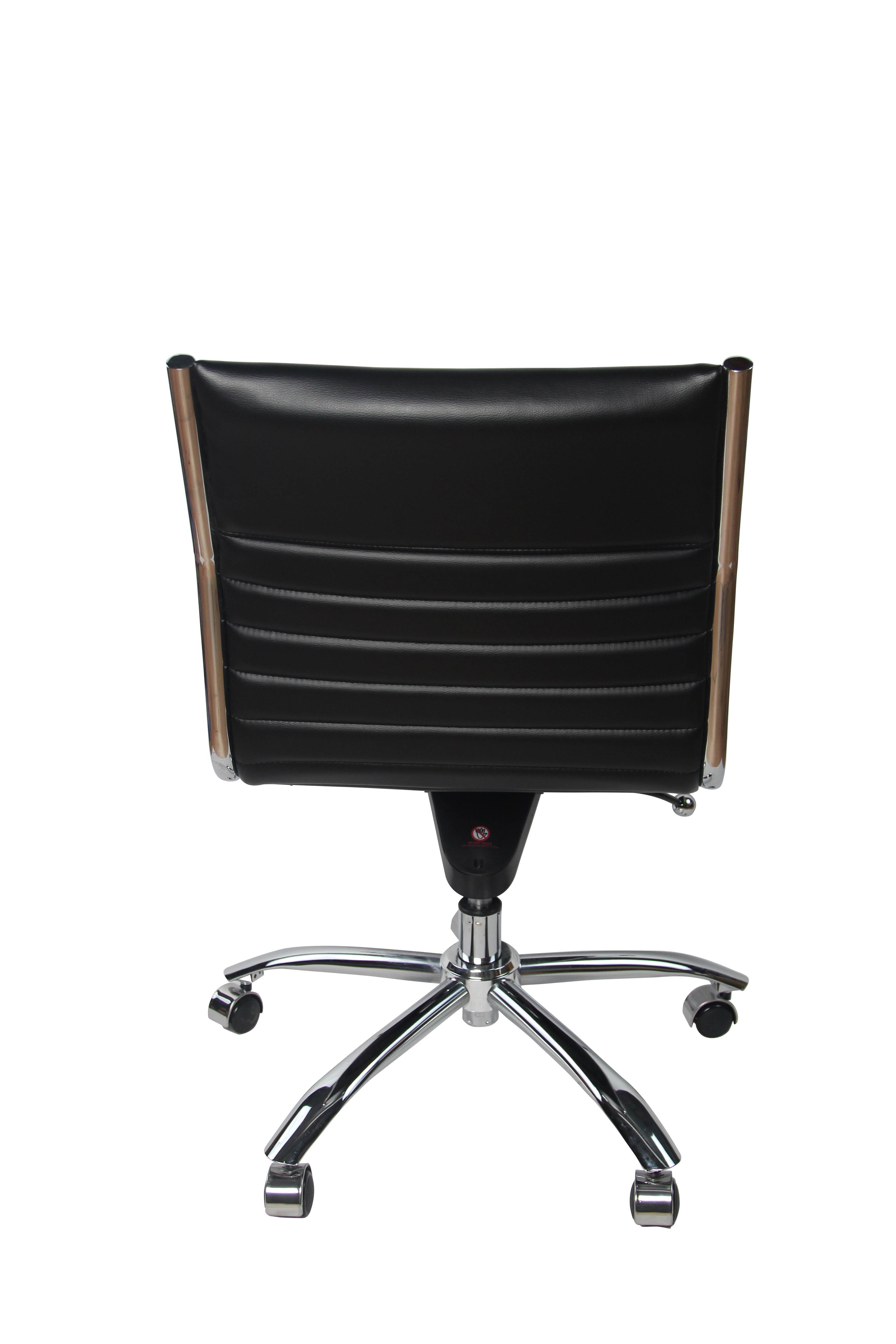 Adjustable Executive Office Chair, Back Support PU Leather Swivel Arm Rolling Chair