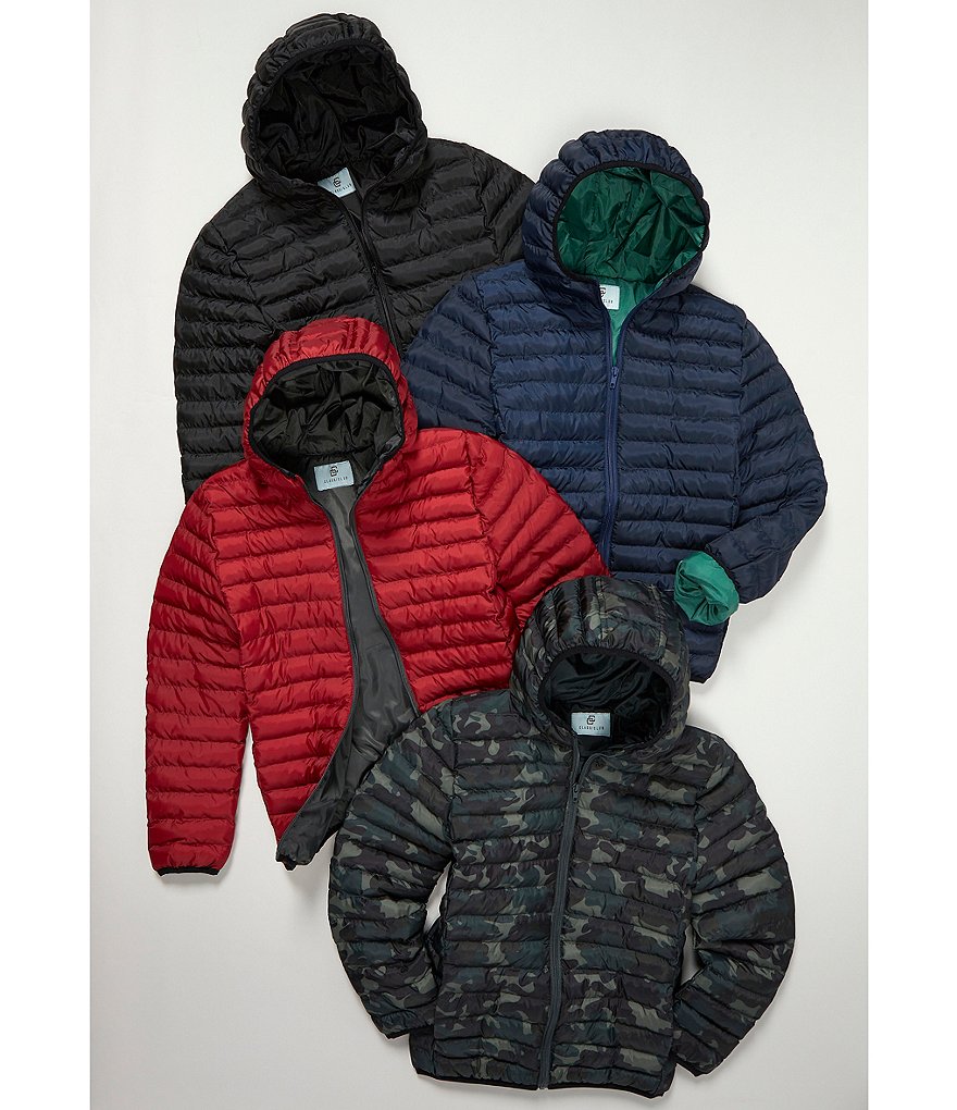 First Wave Big Boys 8-20 Brown Pleather Moto Jacket