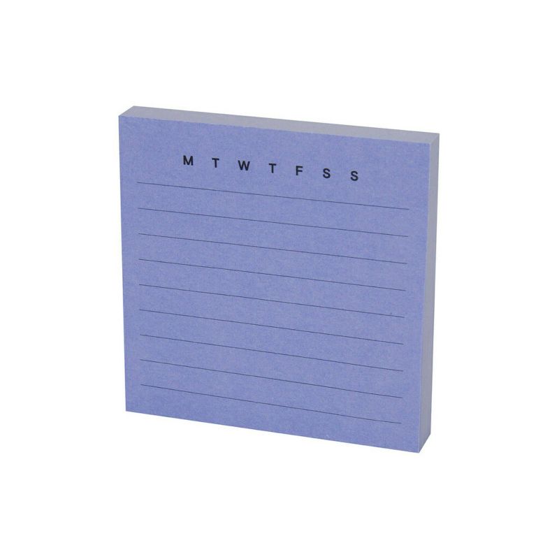 Post-it 3"x3" Days of the Week Lined Notes - Blue