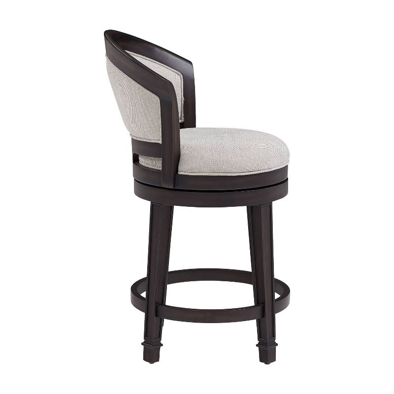 Monae Wood Swivel Counter Height Barstool Aged Black - Hillsdale Furniture