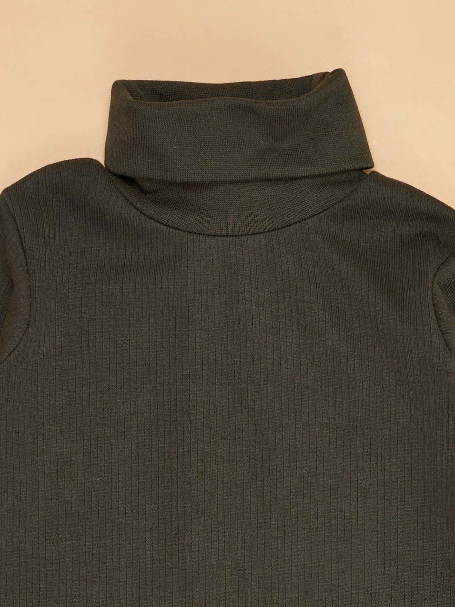 Pantaloons Junior Olive Regular Fit Full Sleeves Thermal Top