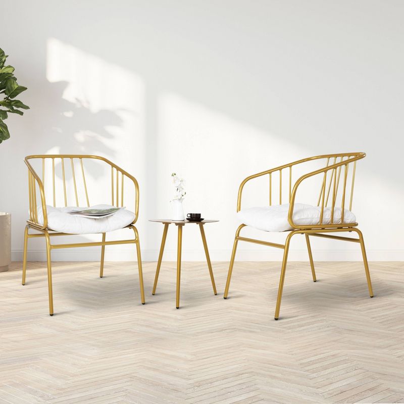 Iron Single Chair Golden - Nuu Garden