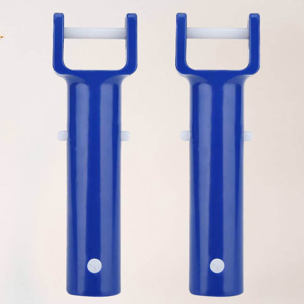 2 Sets Swimming Pool Cleaning Suction Head V Shaped Cleaning Head Cleaning Tool Pool Cleaning Accessories for Home Hotel (Blue)