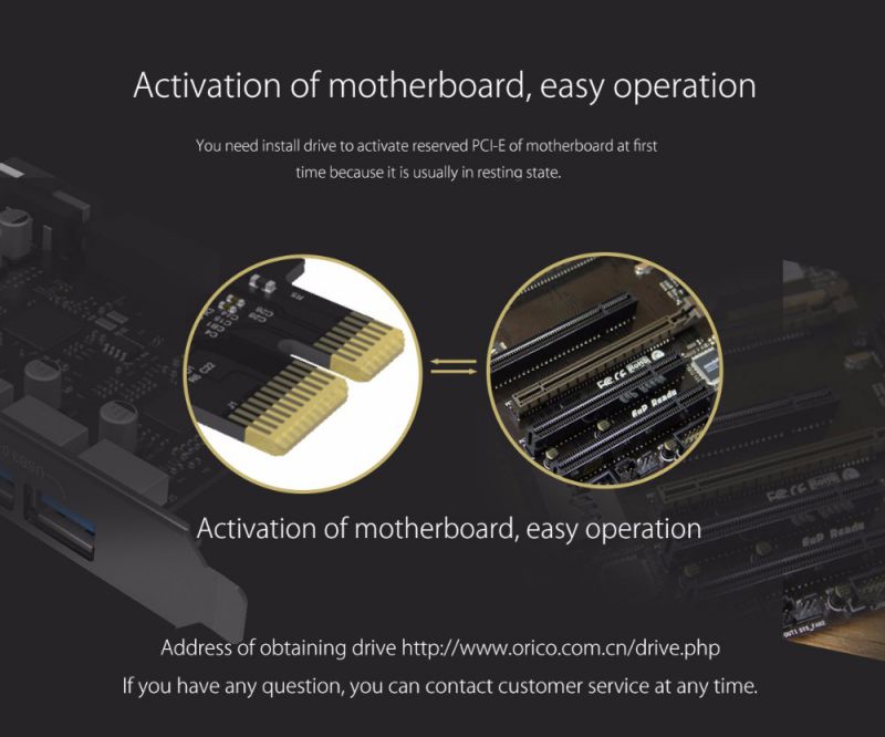 Plugadget 7 Port USB3.0 PCI-E Express Card Sata to 15 Pin High Speed Extender Adapter Card Power Connector
