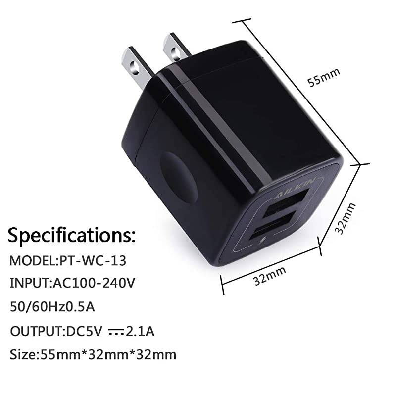 Dual USB Port Wall Phone Adapter with 6 6FT Android Micro USB Port Charger Cable Compatible for Samsung J8 J7 Pro S6 S7 Edge LG G4 Stylo 3 2 Kindle Fire Motorola Moto G5S G4 Android Cable