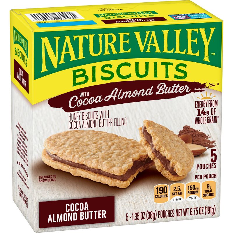 Nature Valley Biscuits Cocoa Almond Butter - 5ct 6.75oz