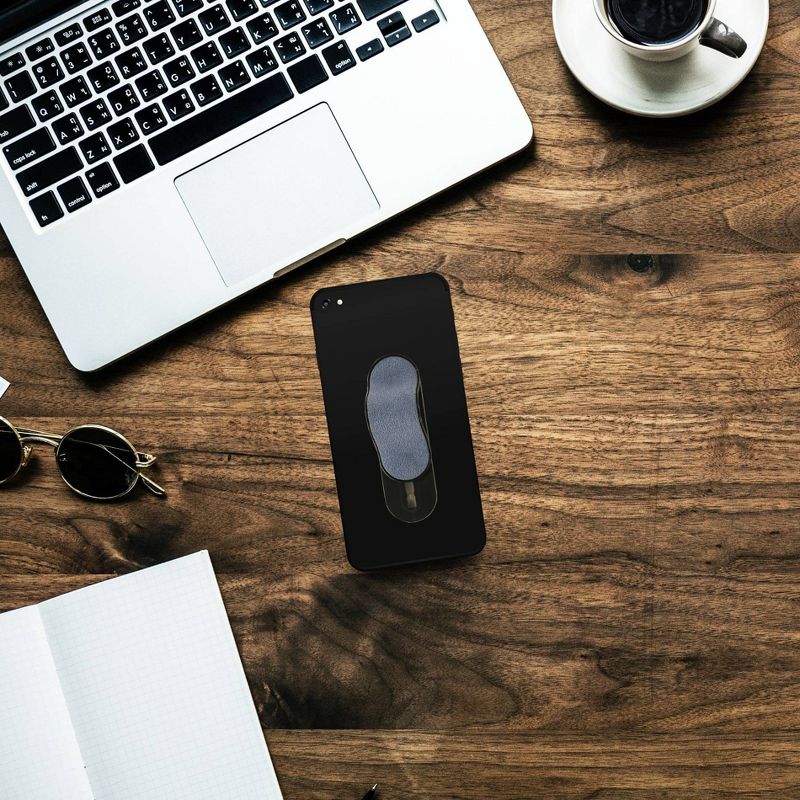 Phone Fin Finger Grip Suede - Blue