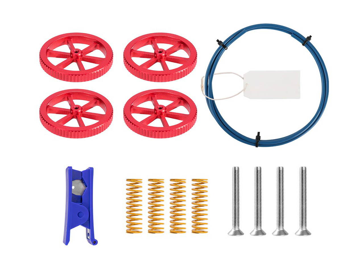 Upgraded 4PCS Creality Aluminum Hand Twist Leveling Nut with 4PCS Hot Bed Die Springs for Ender 3/3 Pro/3 V2, Ender 5/5 Plus/Pro, CR-10, CR10S/10S Pro, CR 20 3D Printer