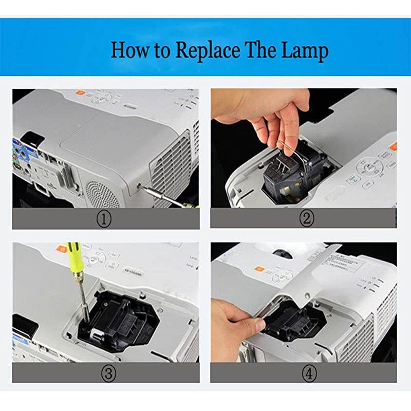 Replacement Projector Lamp Bulb Fit for EPSON EB1700 EB1720 EB1723 EB1725 EB1730W EB1735W EMP1720