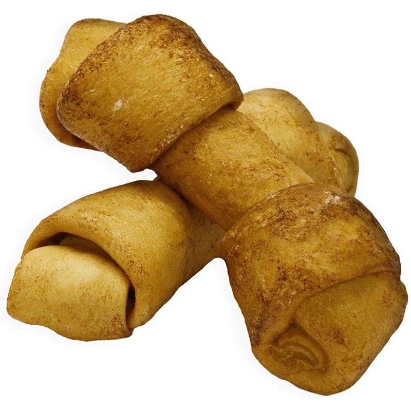 Cadet 4-5 Inch Rawhide Peanut Butter Based Knotted Bones (1 lb Pack)