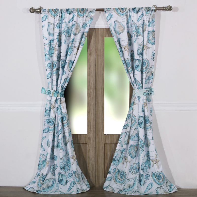 Barefoot Bungalow Cruz Multicolor 4-Piece Window Curtain Panel - 42 x 84, Multicolored