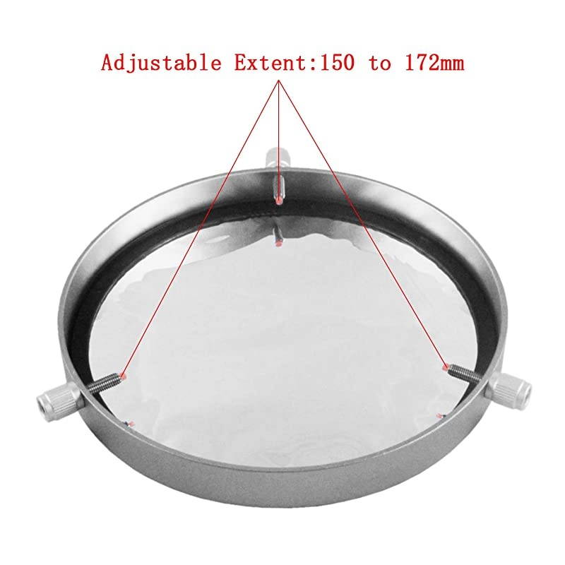Deluxe Solar Filter 180mm Adjustable Metal Cap for Telescope Tubes with Outer Diameter from 150 to 172mm Aperture 155mm Immediately Sun Becomes Within Reach
