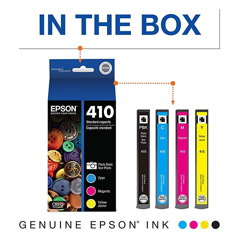 T410520-S Claria Premium Multipack Ink,Photo Black and Color Combo Pack & 410 Ink Cartridge, Black