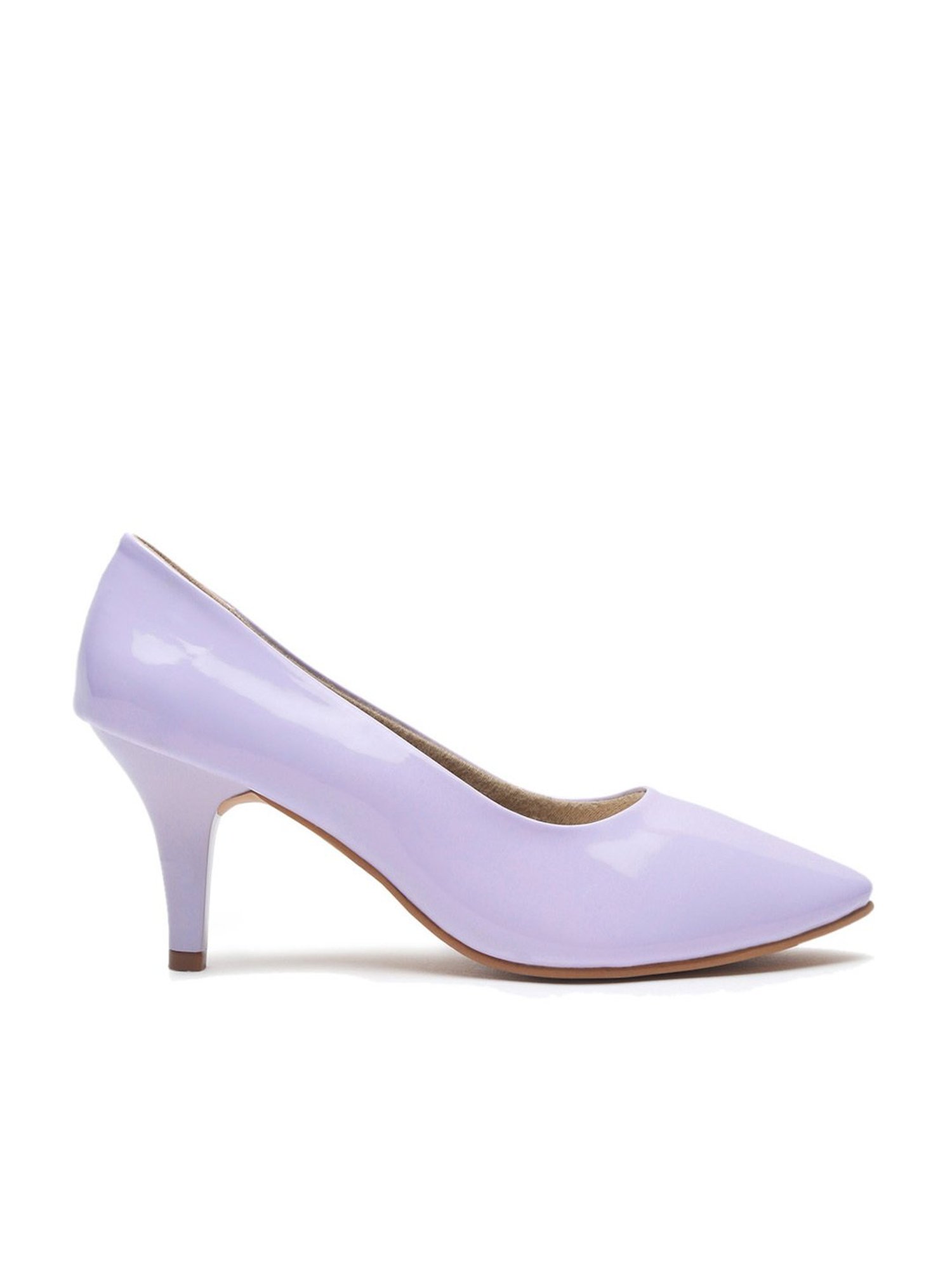 Flat N Heels Women's Purple Stiletto Pumps