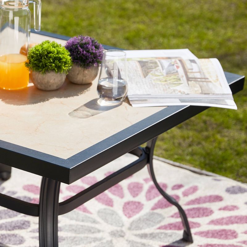 5pc Steel Patio Dining Sets Blue - Lokatse