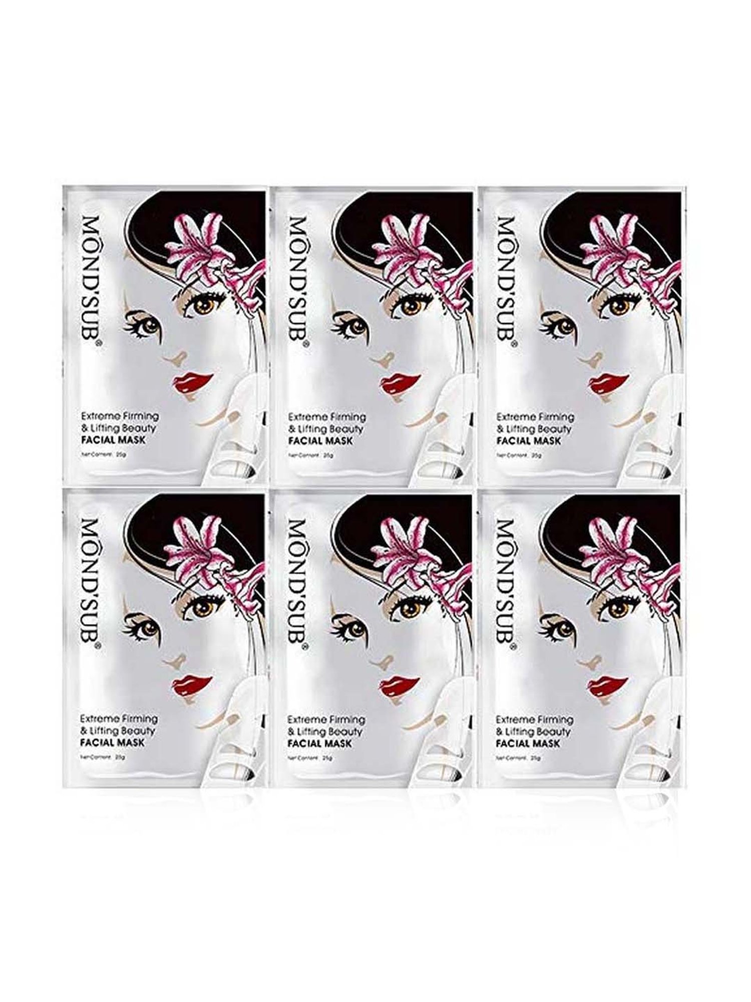 MONDSUB Extreme and Firming Sheet Masks (Pack of 6) - 25 gm Each