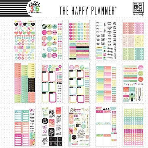 me & my BIG ideas  PPSV-18 Create 365 The Happy Planner Sticker Value Pack Planner, Watercolor