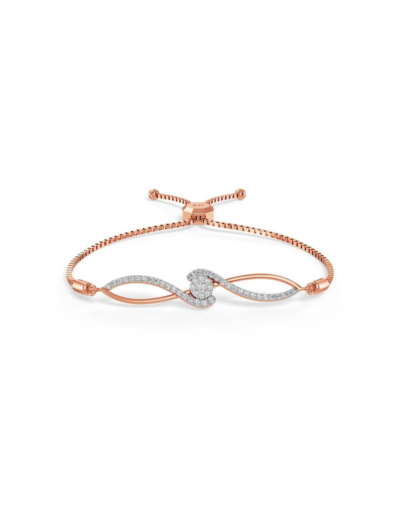 Candere by Kalyan Jewellers BIS Hallmark 18K Yellow Gold and Certified Diamonds Bracelet