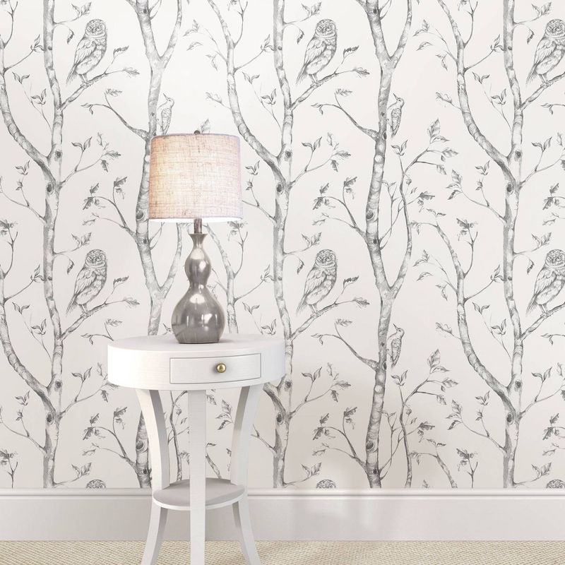 NuWallpaper Woods Peel & Stick Wallpaper Gray