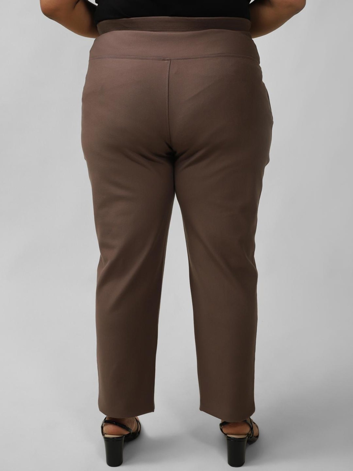 Amydus Brown Tapered Fit Jeggings