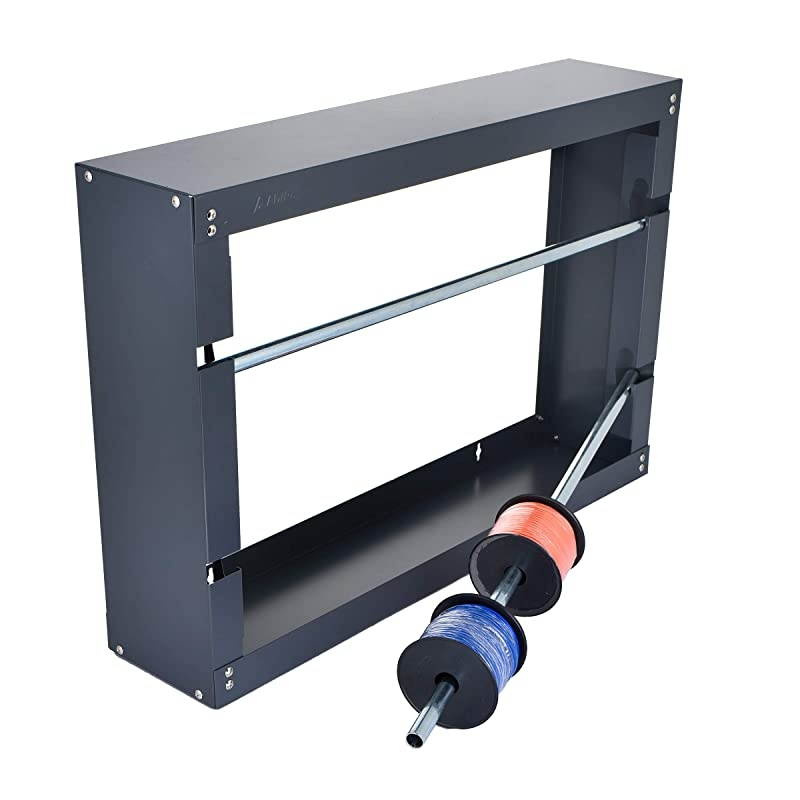 Wire Spool Rack Superior Strength WireCable Dispenser Conduit Display amp Storage for Electrical Industrial amp Retail Use 2 Rods Grey