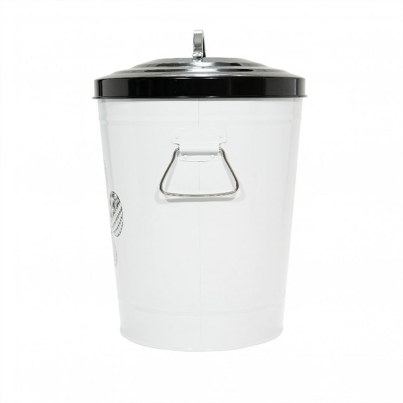 Amici Pet Zentangle Metal Pet Food Bin, Paw, 17lbs