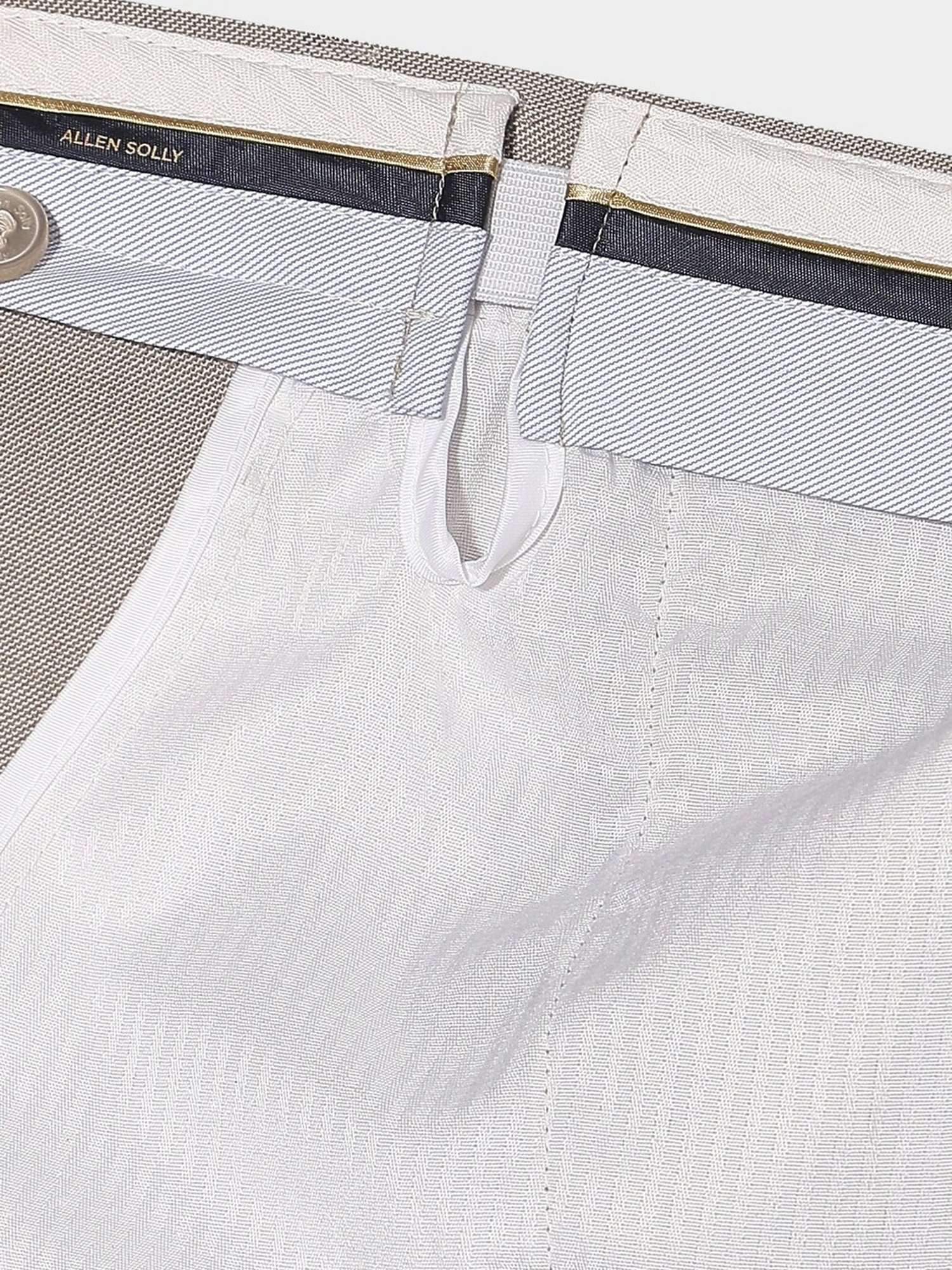 Allen Solly Grey Slim Fit Texture Trousers