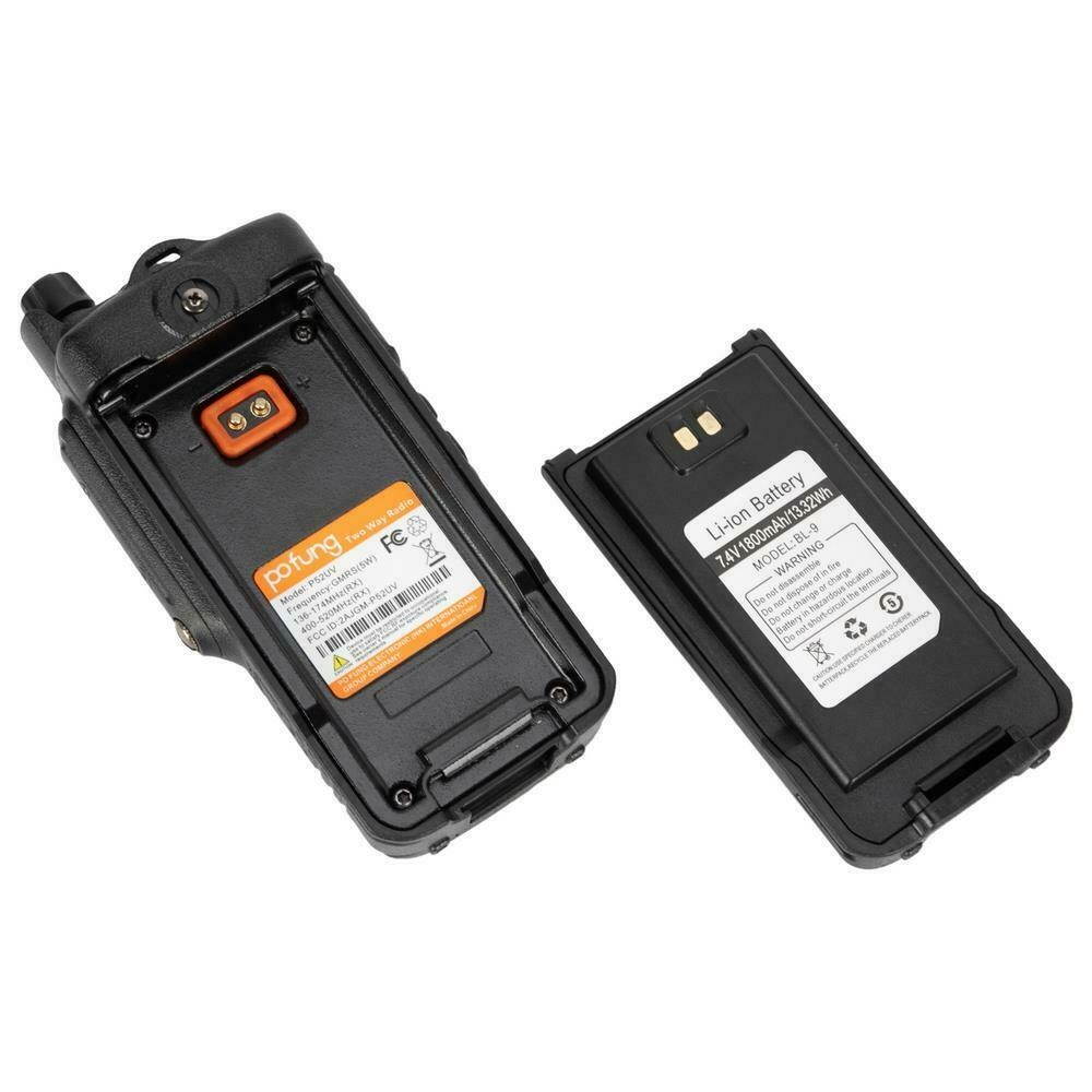 P52UV GMRS UV Dual-stage Waterproof Dual-power Tub Handheld Walkie-Talkie