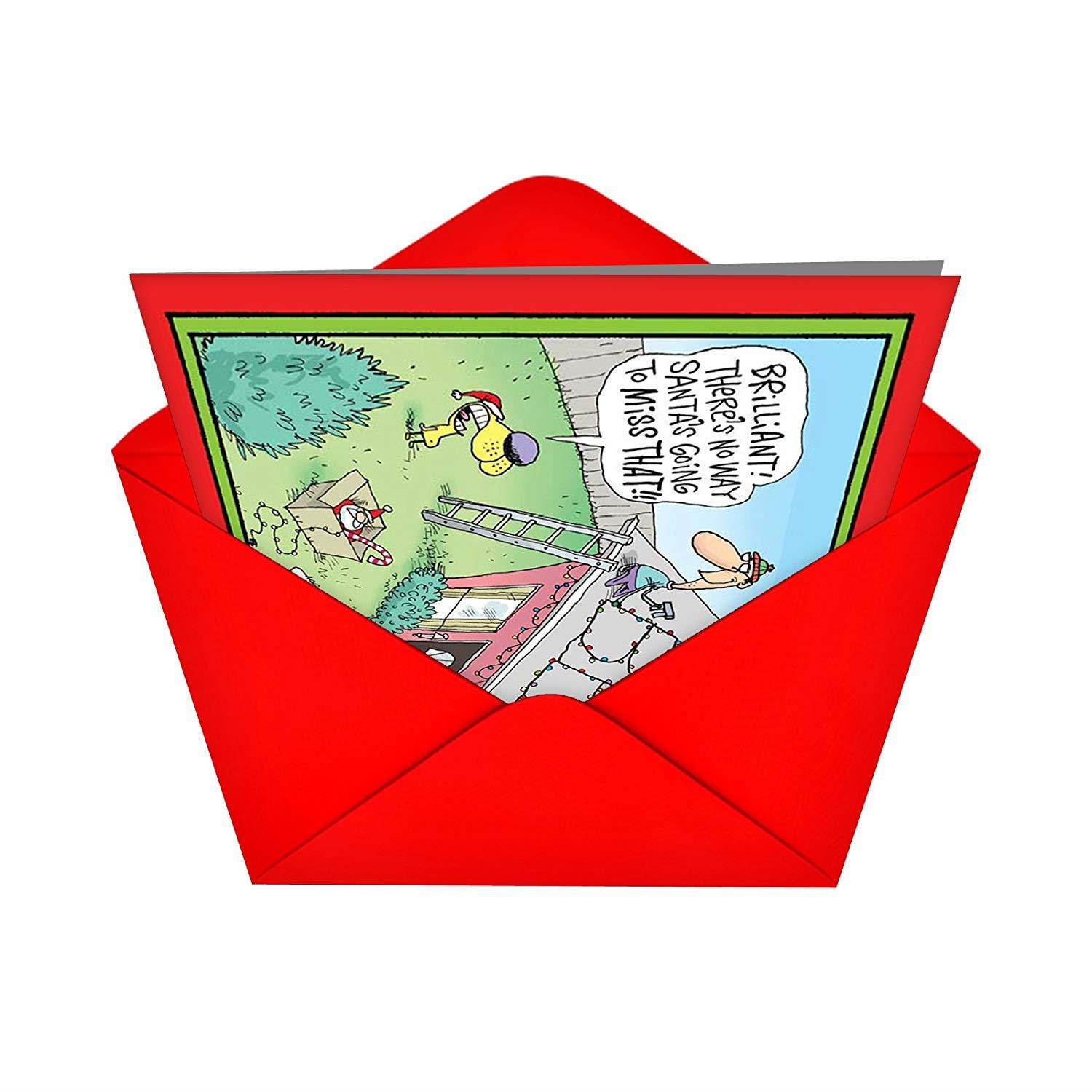 B5800 Box Set of 12 Need Beer McCoy Christmas Cartoon Humor Christmas Card; with Envelopes